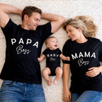 Papa Mama Baby Boss Matching Shirts