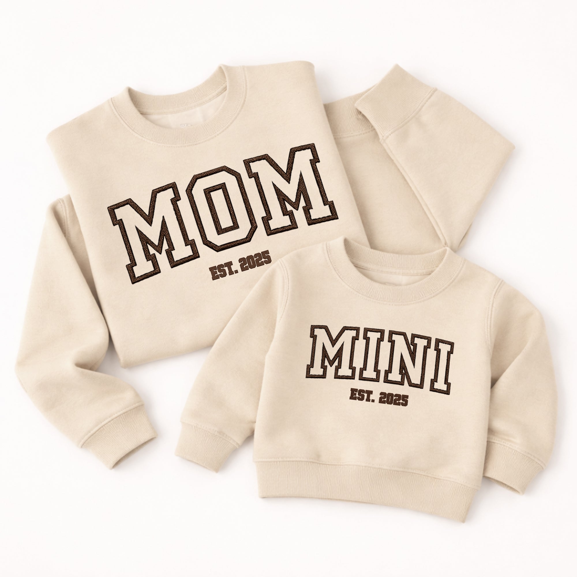 Mom Dad Mini Embroidered Shirts – Matching Family Set