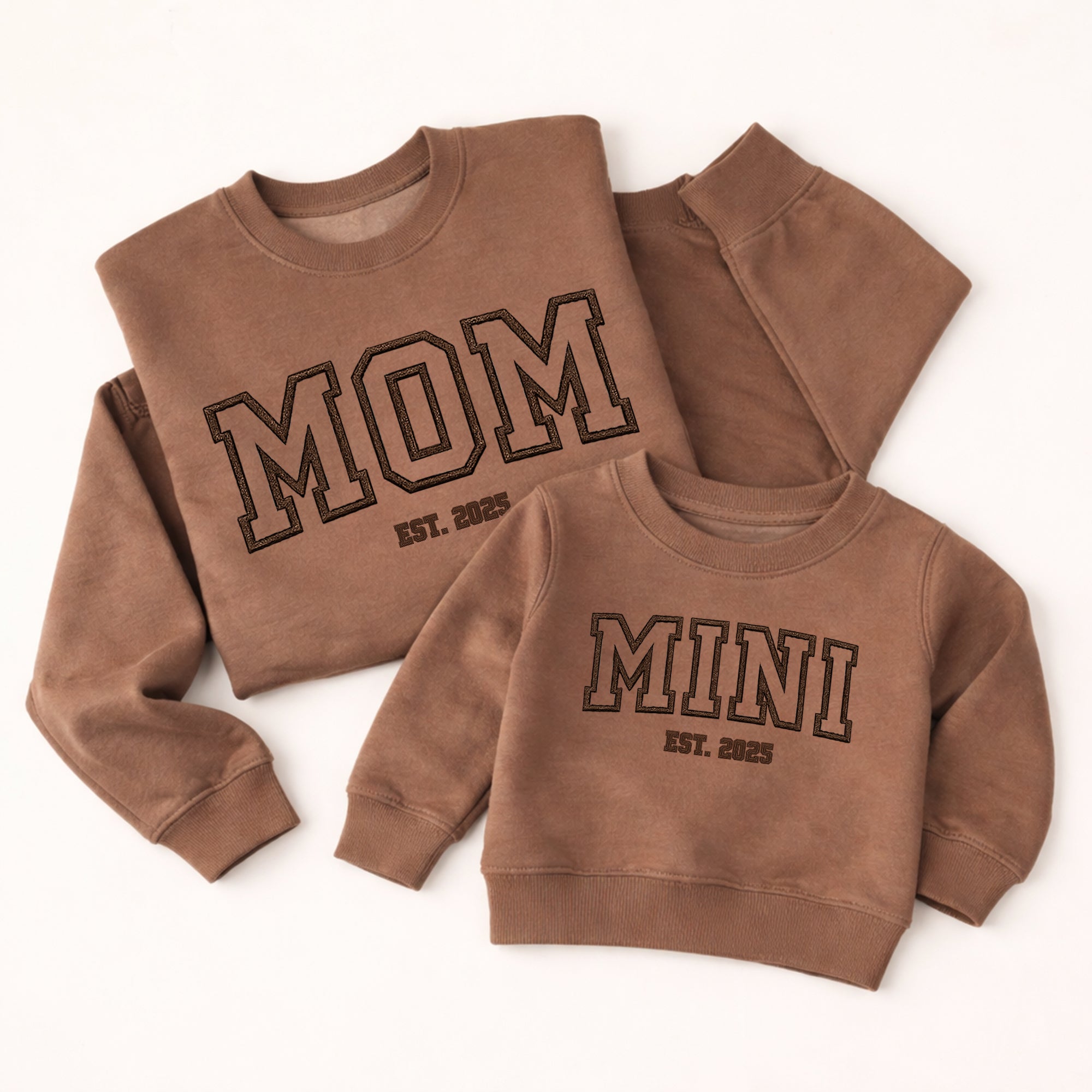 Mom Dad Mini Embroidered Shirts – Matching Family Set