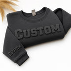 Custom Puff Embossed Sweatshirt, Custom 3D Raised Text Hoodie, Personalized Raised Text Hoodie, Trendy 3D Lettering, Custom Name Gift