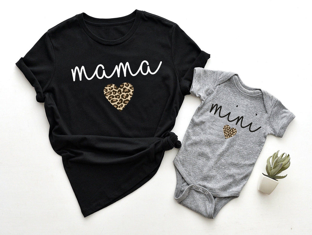 Mama Mini Matching Set, Baby Shower Gift, Mama T shirt, Mini Bodysuit, Mini Toddler, Mini Youth, New Mom Gift Idea, Baby and Mama, Newborn