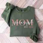 Mama Est Hoodie, Mom Established Sweatshirt Custom Year, Personalized Mama Sweater, New Mom To Be Gift, Mama Sweatshirt With Kids Names