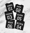 Custom Name and Number Shirt, Personalized Family Matching Shirts, Kids and Adult T Shirts, Custom Team Style Sweatshirt