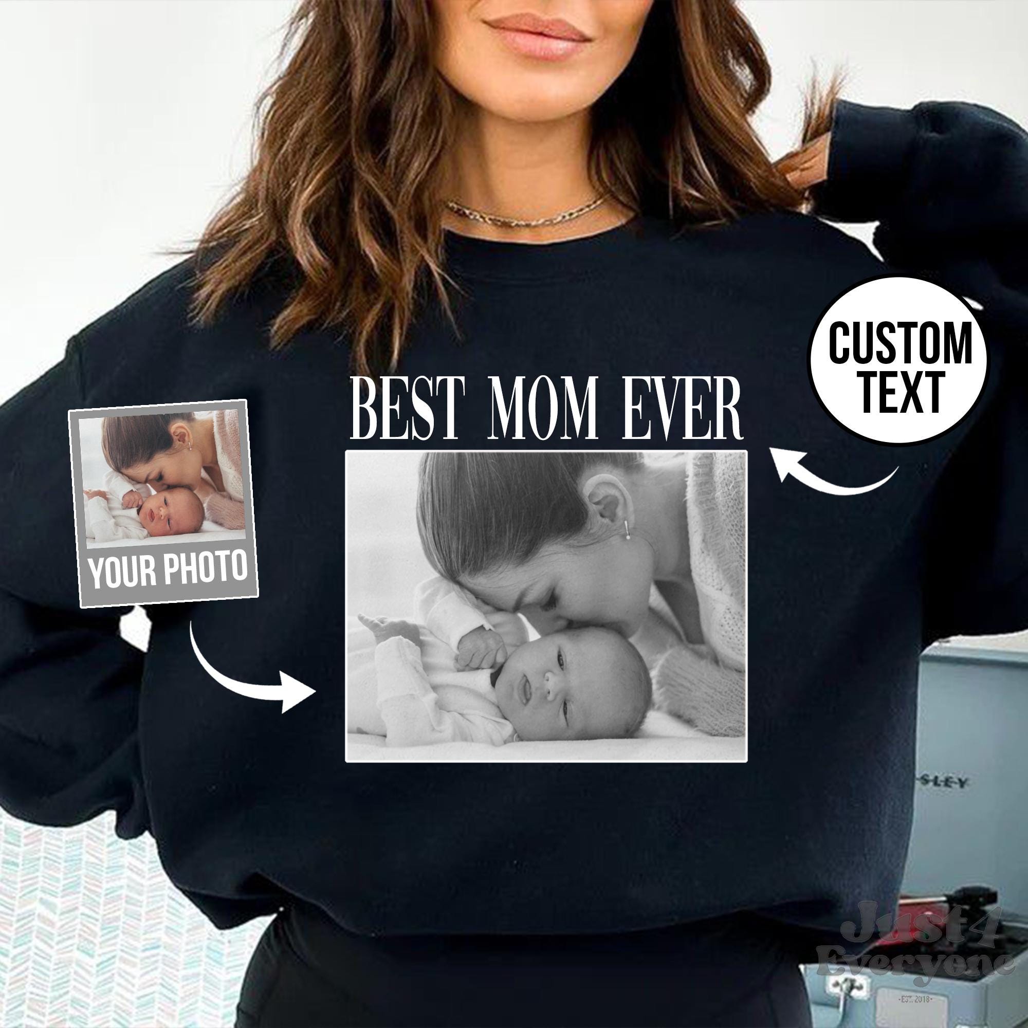 Custom Photo Mom Shirt, Personalized Mom T-shirt With Children Names, Your Own Picture Tee, Mom Shirt, Birthday Gift, Best Mom Ever