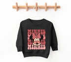 Disneyworld Valentines Kid Sweater, Minnie Sweater, Toddler Valentine, Valentine Sweater for Kids, alentine's Day Girls Toddler Sweatshirt