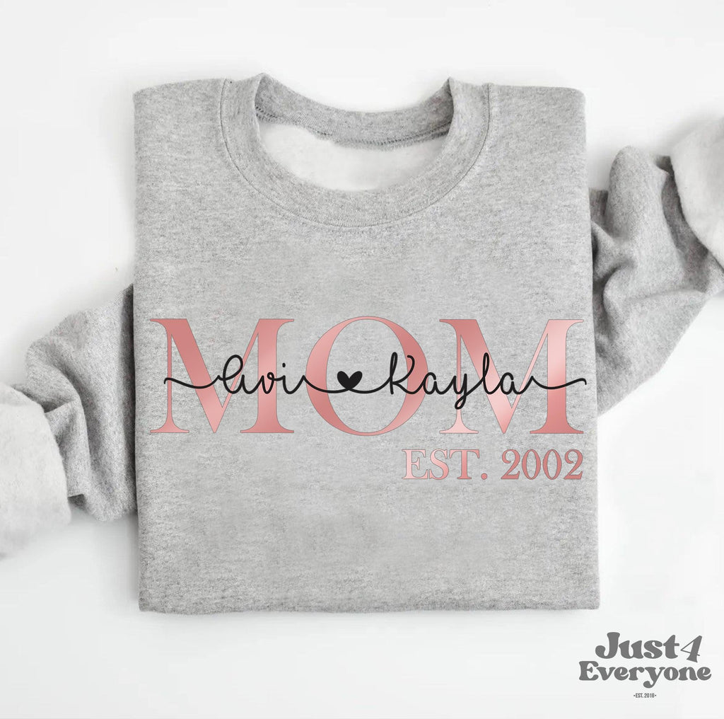Mama Est Hoodie, Mom Established Sweatshirt Custom Year, Personalized Mama Sweater, New Mom To Be Gift, Mama Sweatshirt With Kids Names
