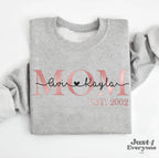 Mama Est Hoodie, Mom Established Sweatshirt Custom Year, Personalized Mama Sweater, New Mom To Be Gift, Mama Sweatshirt With Kids Names