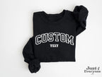Custom Embroidered Sweatshirt, Personalized College Style Text Crewneck, Unisex Custom Name Hoodie or Sweatshirt Gift