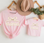 Mama and Mini Matching Sweatshirts, Mommy and Me Outfit, Knit Puff Letter Design, Mother Daughter Matching Set, Gift for Mom