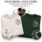 Custom Couple Sweatshirt Gift from Photo, Personalized Line Art T Shirt, Romantic Anniversary Gift for Couples Minimal Design