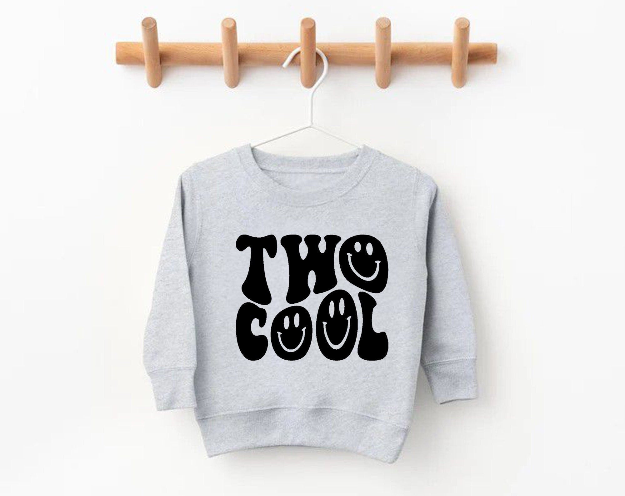 Two Cool 2nd Birthday Sweatshirt – Toddler Birthday Crewneck