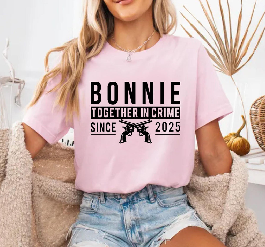 Bonnie & Clyde Matching Couple Shirts: Retro Gangster Tees