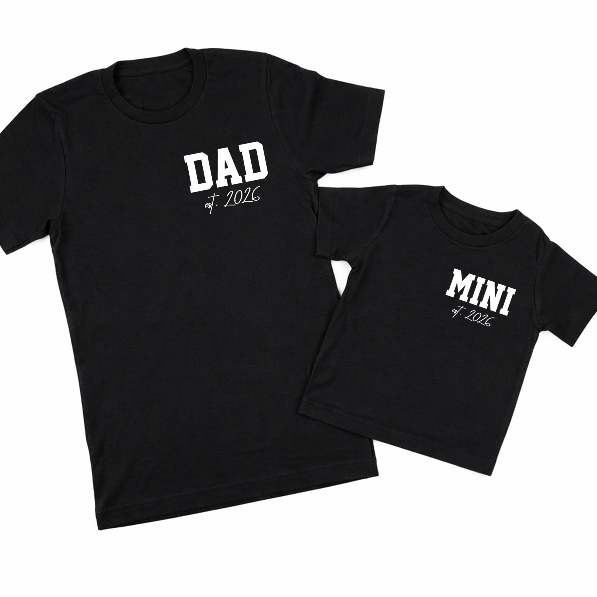 Dad Mini Matching Shirts EST 2026