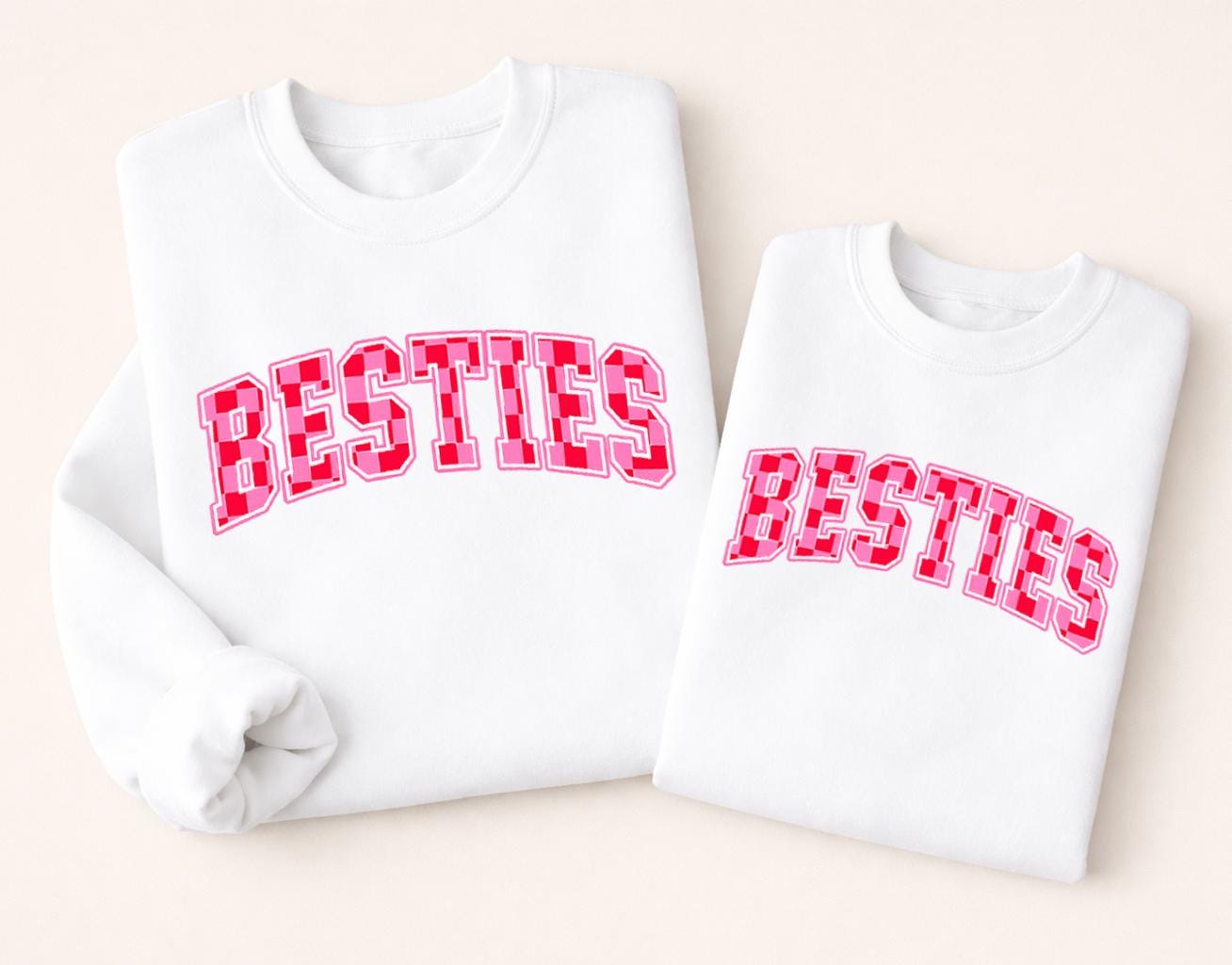 Matching Besties Sweatshirts, Mom and Daughter Besties Shirts, Best Friends Matching Outfits, Adult and Kid Besties Set