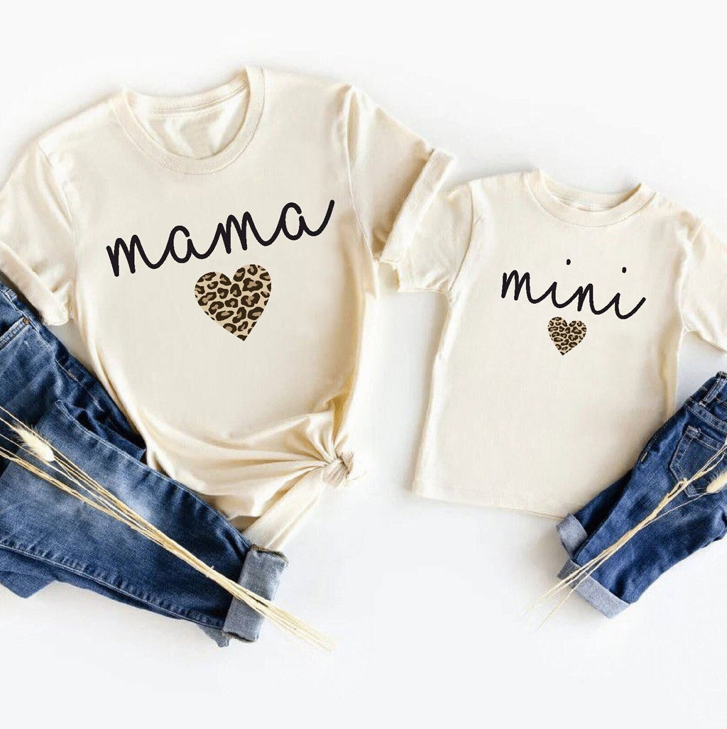 Mama Mini Matching Set, Baby Shower Gift, Mama T shirt, Mini Bodysuit, Mini Toddler, Mini Youth, New Mom Gift Idea, Baby and Mama, Newborn