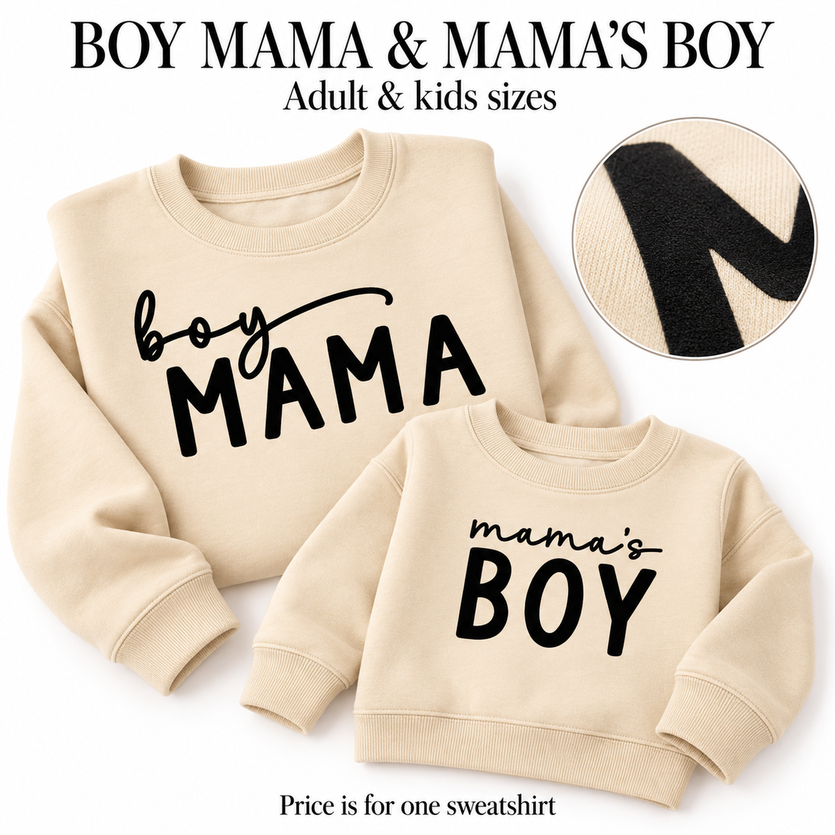 Boy Mama & Mama’s Boy Matching Sweatshirts