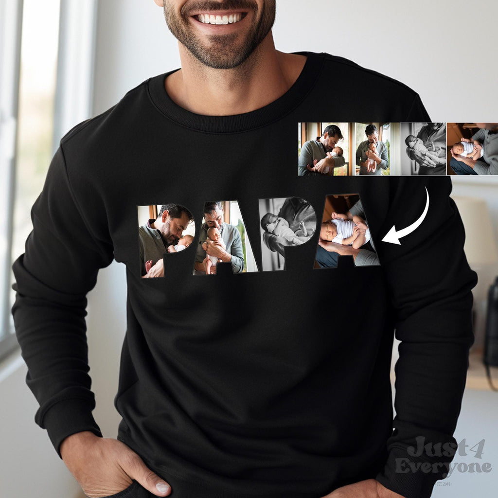 Custom Photo Dad Shirt, Personalised Dad Shirt, Custom Picture Shirt for Dad, Fathers Day Gift, Dad T Shirt, Dad Gift, Papa Sweater Custom