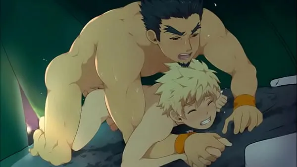 Uusia elokuvia yhteensä Anime blonde boy having fun with older man