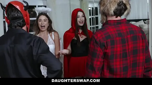 New Cosplay (Lacey Channing) (Pamela Morrison) Receive Juicy Halloween Treat From StepDaddies total Movies
