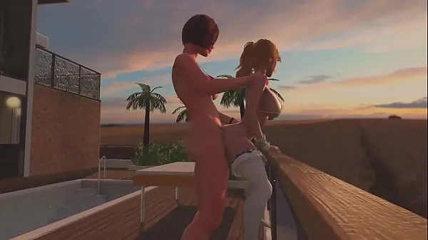 Nya Redhead Shemale fucks Blonde Tranny - Anal Sex, 3D Futanari Cartoon Porno On the Sunset filmer totalt