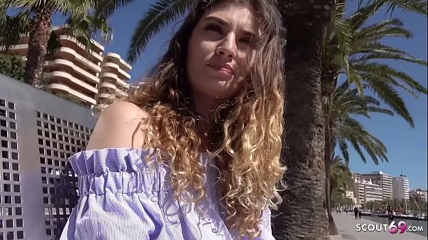Celkový počet nových filmov: GERMAN SCOUT - Magaluf Holiday Teen Candice with braces at Public Agent Casting