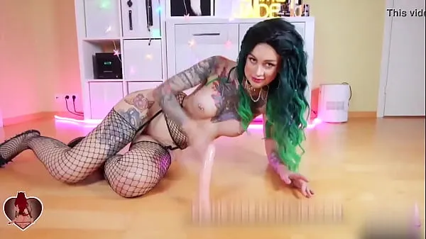 نئی Tattoed Girl Ass Fuck Dildo and Anal Creampie in Sexy Stockings کل موویز