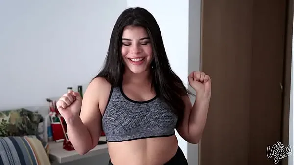 New Juicy natural tits latina tries on all of her bra's for you total Movies