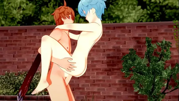 Łącznie nowe Genshin Impact Yaoi - Tartaglia x Chongyun HardSex - Sissy crossdress Japanese Asian Manga Anime Game Porn Gay filmy
