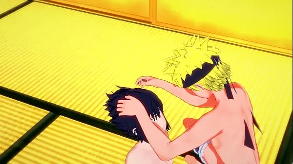 Nya Naruto Yaoi - Naruto x Sasuke Blowjob and Footjob - Sissy crossdress Japanese Asian Manga Anime Game Porn Gay filmer totalt