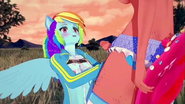 Nieuwe My Little Pony - Rainbow Dash gets creampied by Pinkie Pie films in totaal