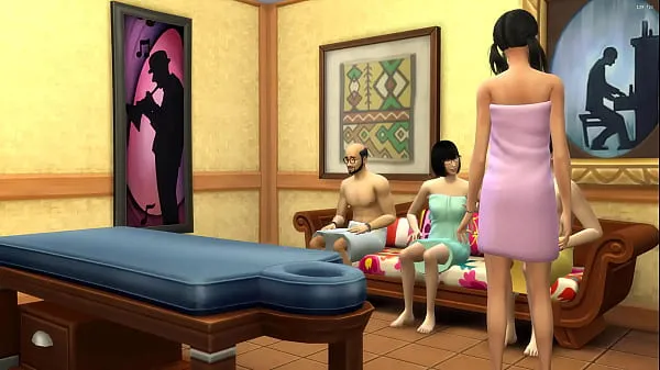 إجمالي Japanese Stepdad together with stepdaughter, wife and stepson give each other erotic massage من الأفلام الجديدة
