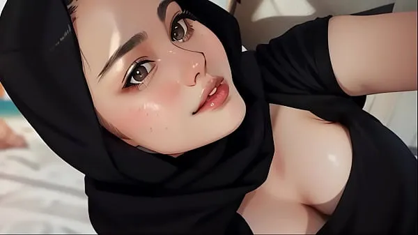 Nuovi plump hijab playing toked film in totale