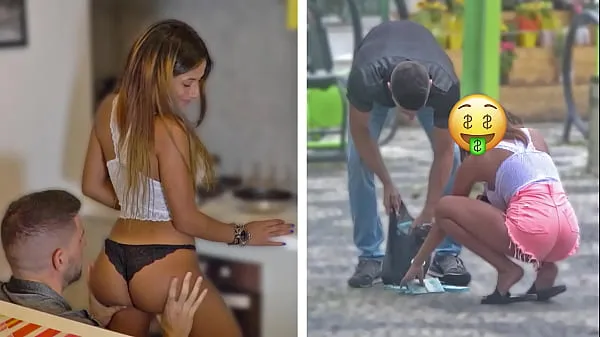 新的Sexy Brazilian Gold Digger Changes Her Attitude When She Sees His Cash共有电影
