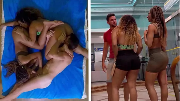 نئی Two Sexy Brazilians Want His Dick After They See His Bank Balance کل موویز
